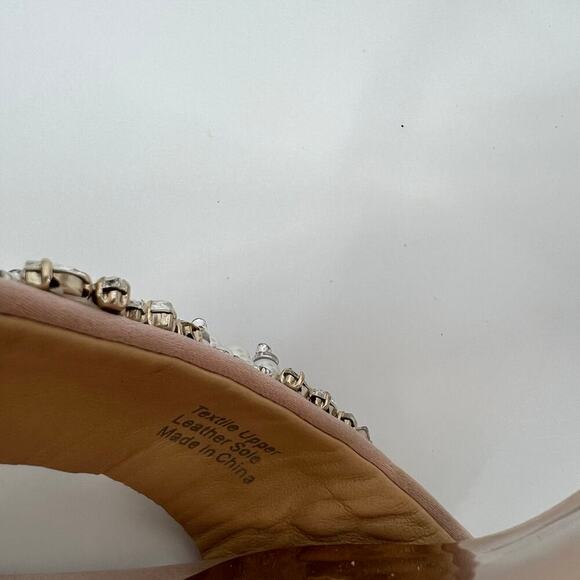 Badgley Mischka Blush Clara Block Heels Size 7 - Picture 9 of 13